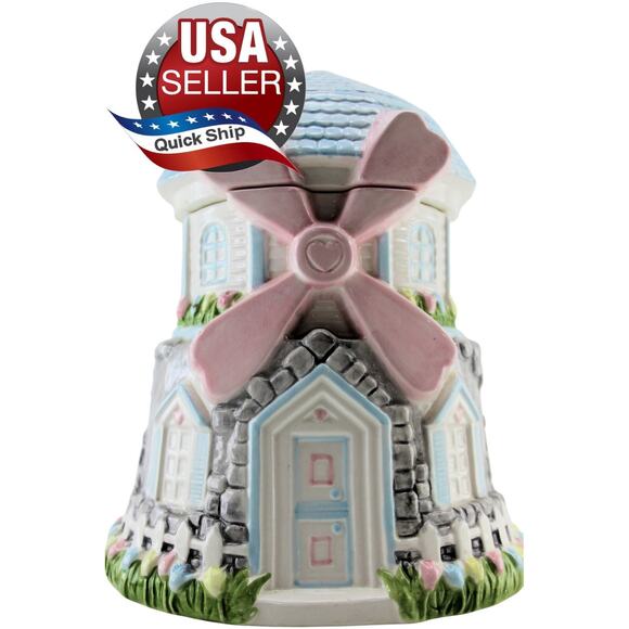 Vintage House of Lloyd Windmill Cookie Jar • 1991 Rare HTF • Great Condition - Picture 1 of 10